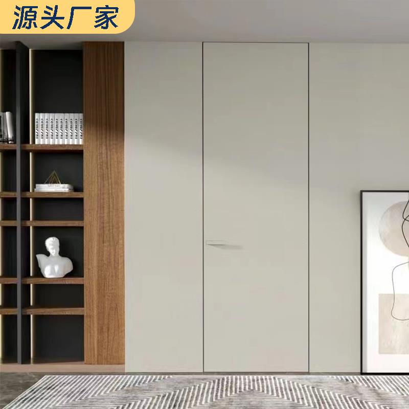 隐形门暗门涂料门无框门极窄边框室内生态铝蜂窝木门极简卧室房门 - 图3