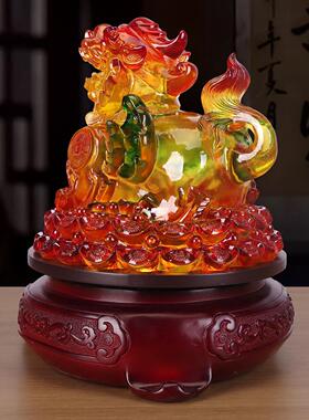 新款琉璃玉色貔貅招财摆件镇宅客厅店铺开业大吉生意兴隆高档礼物