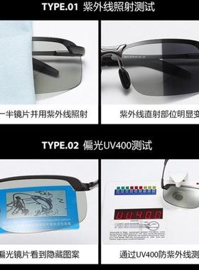 德国智能感光变色偏光太阳镜男日夜两用太阳眼镜开车钓鱼夜视驾驶