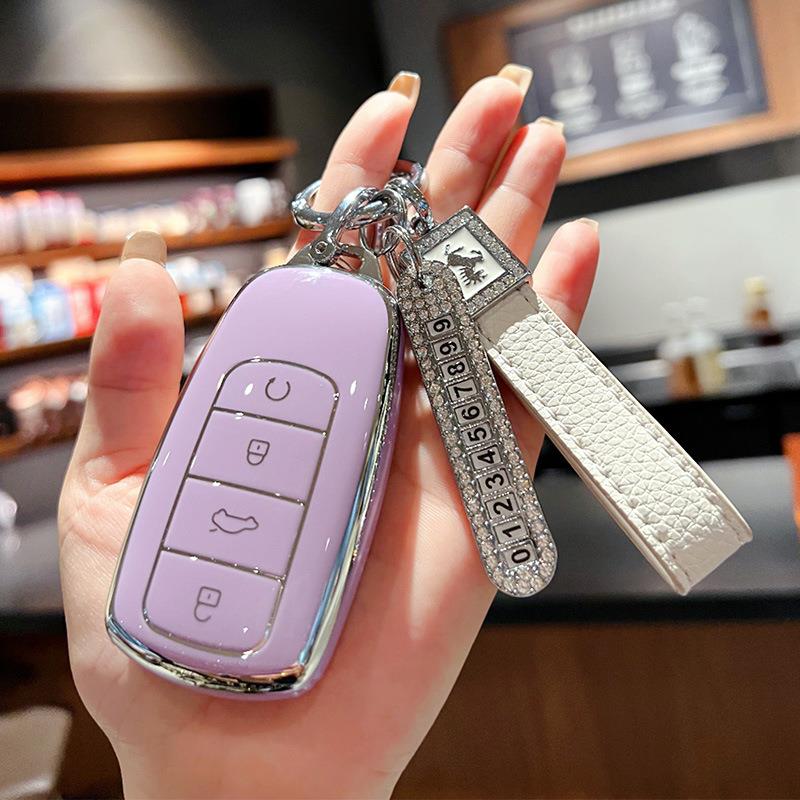 2021款奇瑞8PLUS钥匙套豪享版全包汽车保护瑞虎8p钥匙保护套TPU - 图1