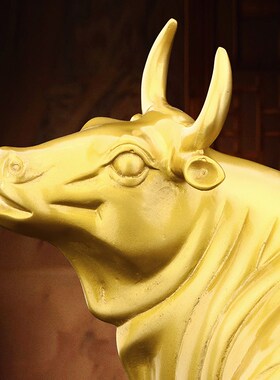 速发饰势如虹牛黄铜金牛华公街办尔室开业装运品工艺品