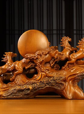 速发八骏雄风马摆件客关台柜电视柜玄厅装饰品办公室店铺收银酒摆