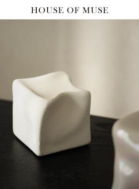 缪斯家 《珍珠彩》手工陶瓷异形冰块创意摆件书房家居艺术装饰品