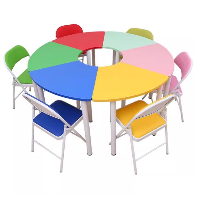 团辅桌心理咨询室阅览室桌椅组合团体拼接桌学校培训辅导室活动桌 - 图3