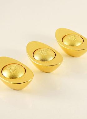 黄铜金元宝 合金元宝转转 金属摆件可转动解压手把件实心厂家直销