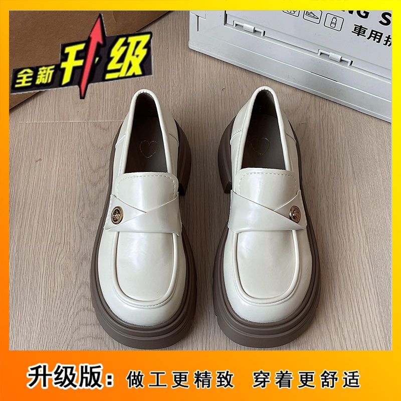 增高鞋厚底乐福鞋女2024新款秋冬复古英伦风黑色厚底单鞋-AS_可可西里少女馆_女鞋-第4张图片-提都小院