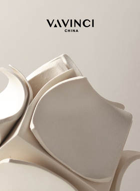 梵其北欧创意陶瓷几何立方体花插摆件样板间展厅酒店玄关花器软装