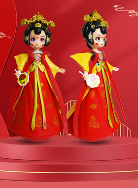 陜西文创西安旅游纪念品大唐不夜城不倒翁小摆件桌面礼物女生生日