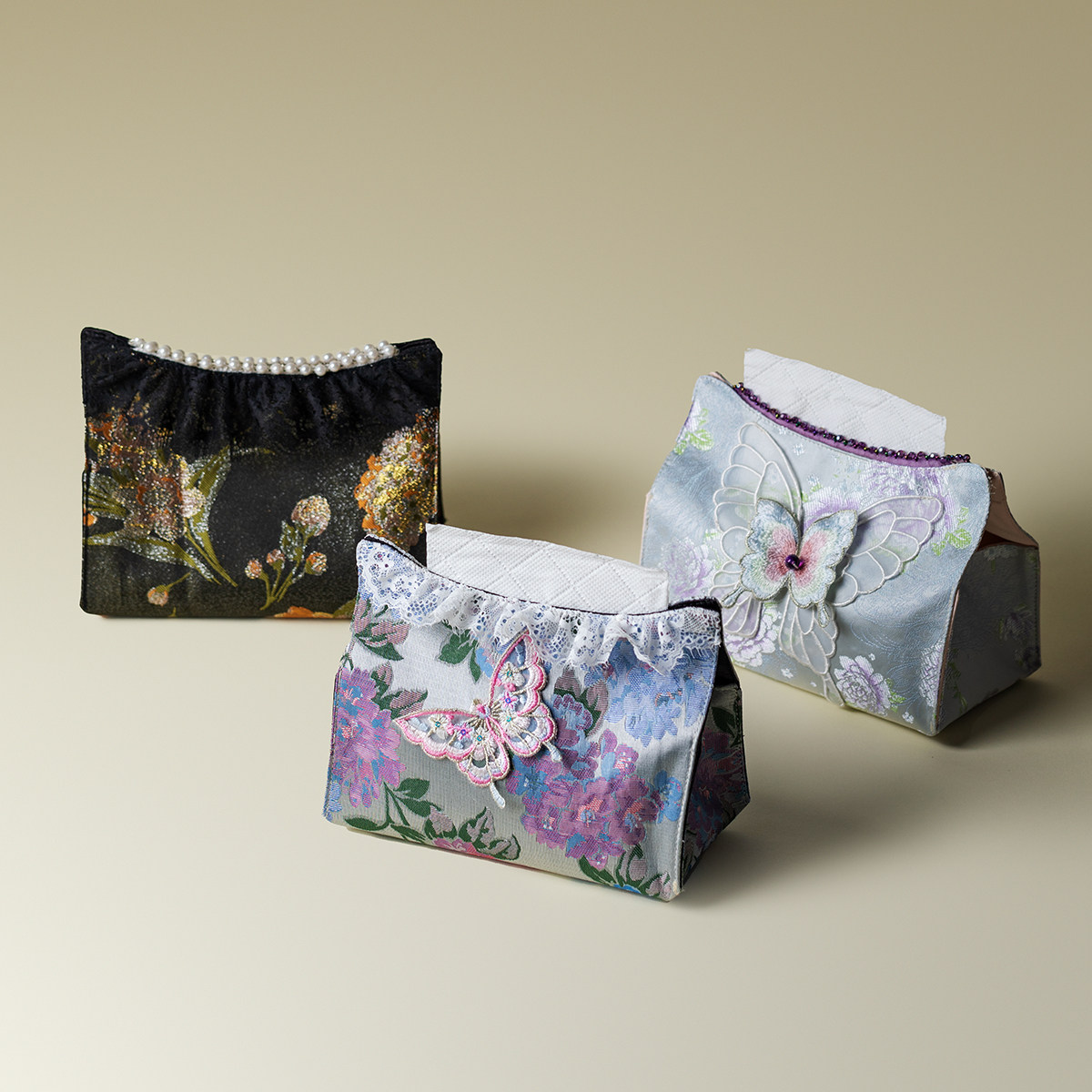 Fanye light luxury home fabric storage tissue box high-looking and versatile tissue box living room car tissue paper bag