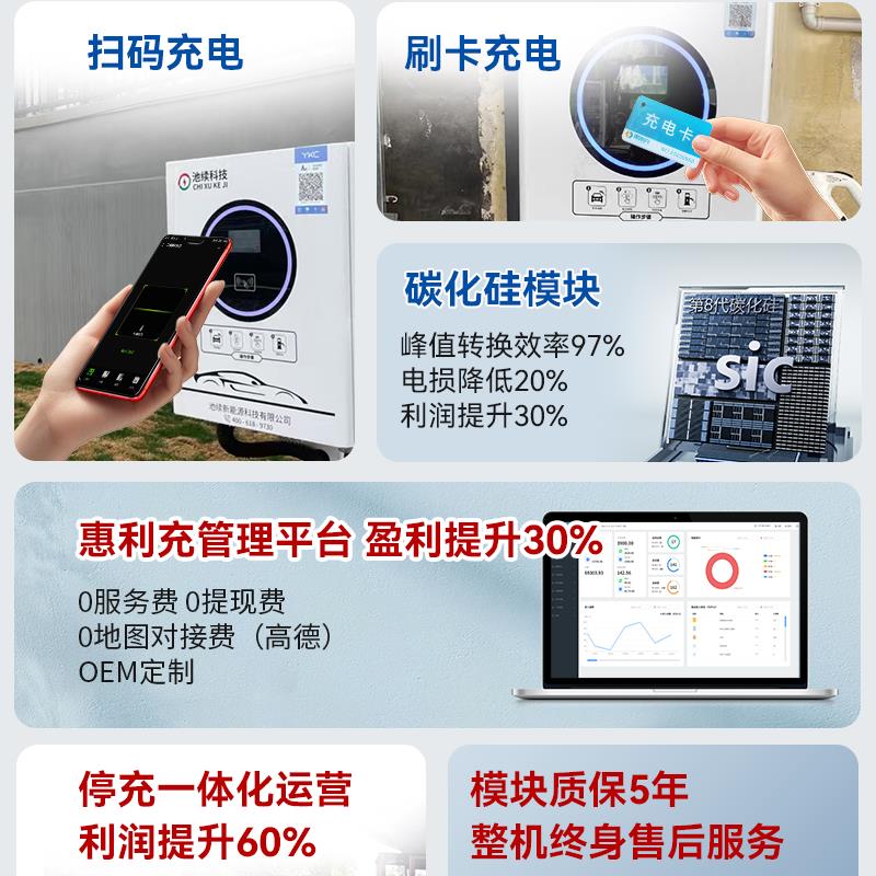 新能源电动汽车家用九孔直流快充充电桩7/21KW电车快充桩通用380v - 图0