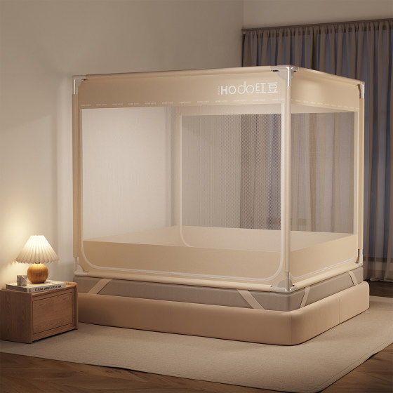 Red bean anti-fall mosquito net for home bedroom