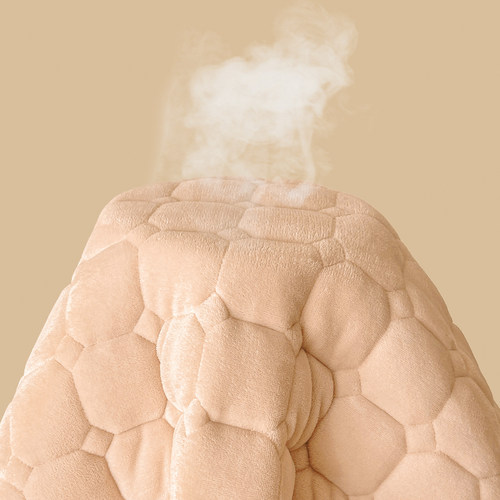 红豆加厚牛奶绒床垫褥子软垫家用冬季保暖床护垫毛毯被床单三件套 - 图2