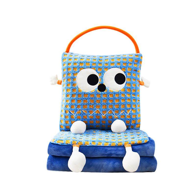 多巴胺大眼怪抱枕被子两用汽车载靠枕办公室午睡毯子二合一空调被,淘宝优惠券,粉丝福利购,淘宝优惠卷