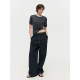 Hua Jiyan Hidden Plaid Pants 100 Cotton Plaid Elastic Waist Wide Leg Straight Pants Versatile Casual Pants Women Summer