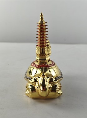 合金龙龟文昌塔彩绘书房办公室桌面家居吉祥工艺品摆件