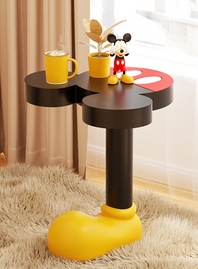 潮玩米奇茶几落地摆件客厅沙发旁边几家居装饰品轻奢高级感摆设