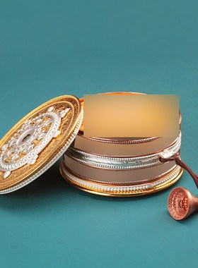 速发藏族转经简纯铜藏手手摇转经简家用双体浮雕式摇立轴承实木摆