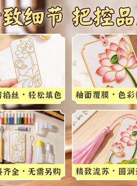 元旦节非遗文创免掐丝珐琅画书签