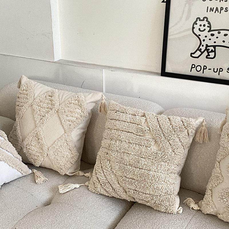 簇绒抱枕套摩洛哥风格靠垫ins民族复古风流苏沙发床头靠枕靠腰枕,淘宝优惠券,粉丝福利购,淘宝优惠卷
