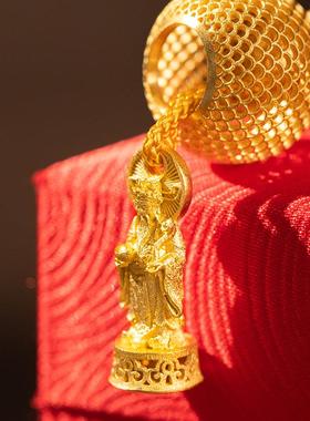 朱炳仁铜闷声发大财挂件花丝葫芦吊坠包挂钥匙扣财神装饰项链