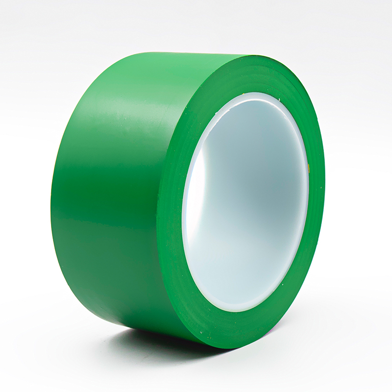 pvc绿色PVC警示胶带划线斑马线标识胶带无痕遮盖工厂车间地板地面5S地标线标识贴警戒胶带防水耐磨地板胶带 - 图0