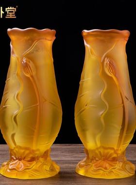 琉璃佛具用品套装香炉水杯果盘花瓶供灯供具佛堂家用供佛供奉摆件