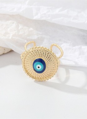 Punk Sun Evil Eye Finger Rings For Women Men Couple Vintage