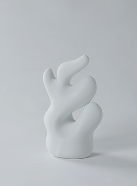 抽象不规则陶瓷摆饰创意简约展厅样板房装饰品样品屋展示中心前台