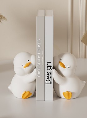 永不分离抱抱鸭书挡客厅书房书柜装饰品摆件治愈系男女生生日礼物