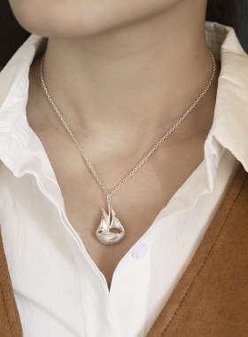 日暮里男女足银手工制作吊坠情侣