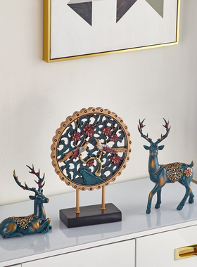 结婚礼物轻奢鹿摆件搬家居客厅乔迁电视柜装饰品礼盒新婚庆送闺蜜