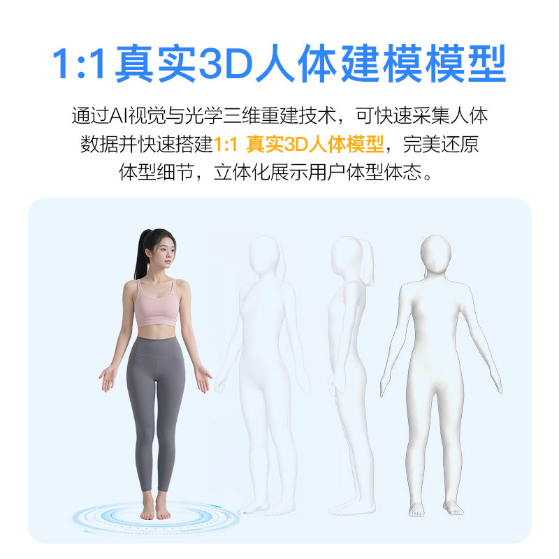 麦仕特3Dbody智能体测仪健身房专用体态仪分析精准如维塑VisBody - 图2