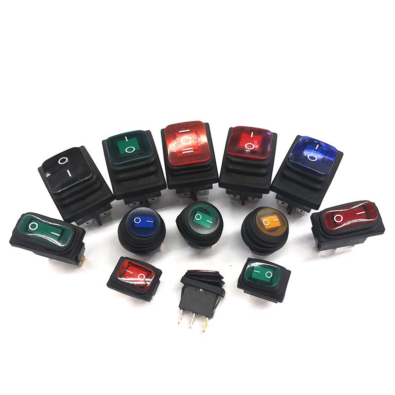 防水船型开关小型KCD1/3/4电热炒锅饮水机电子秤圆形电源开关配件 - 图3