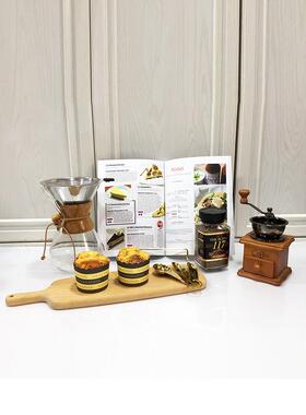 样板房软装厨房样板间摆件咖啡壶菜谱组合面包蔬菜北欧式装饰品