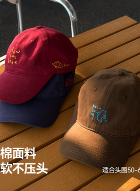 飞鸟系列刺绣百搭鸭舌帽户外遮阳休闲棒球帽男女同款时尚日常帽子