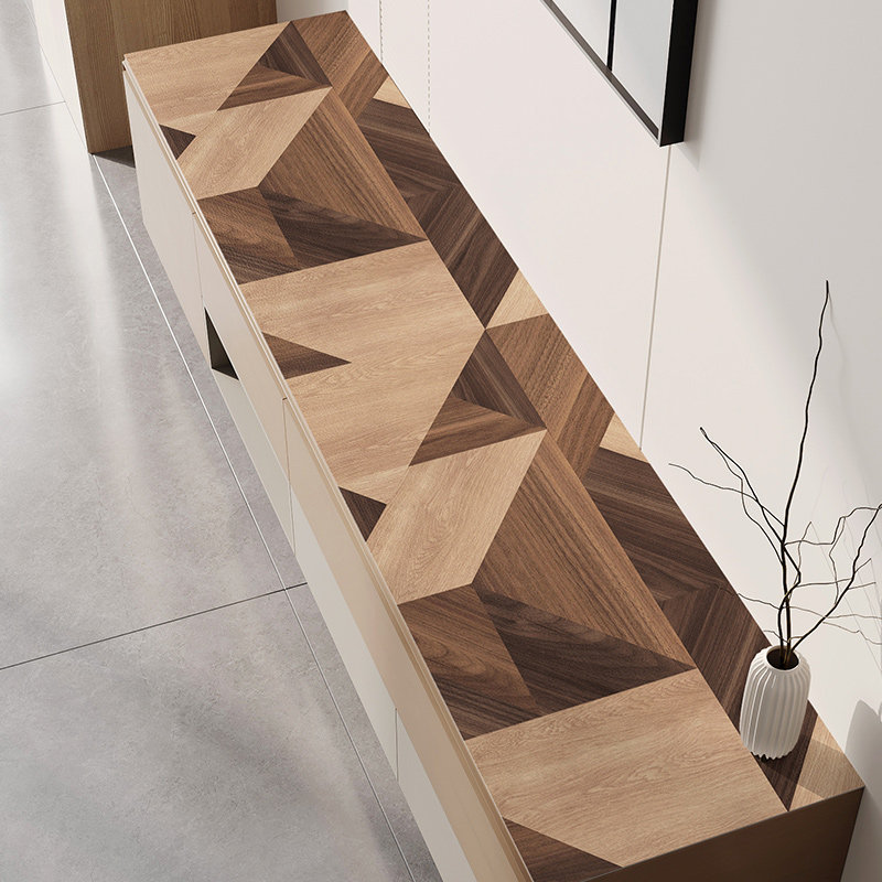 仿木纹拼接电视柜桌垫防尘防水免洗长条皮革桌布台面垫轻奢高级感,淘宝优惠券,粉丝福利购,淘宝优惠卷