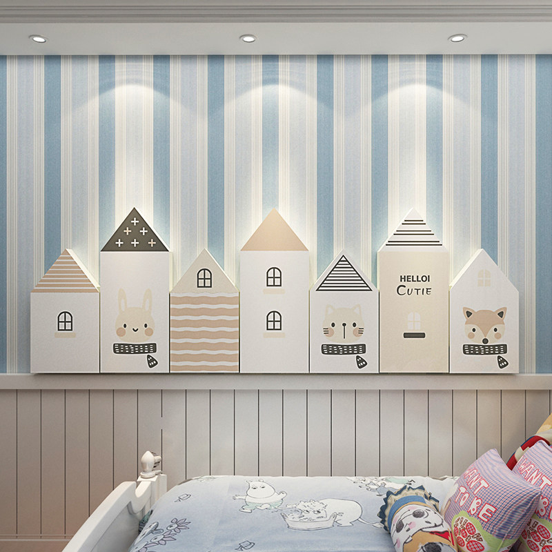 网红儿童房间布置卧室墙面贴装饰改造男女孩公主背景挂画防撞软包,淘宝优惠券,粉丝福利购,淘宝优惠卷