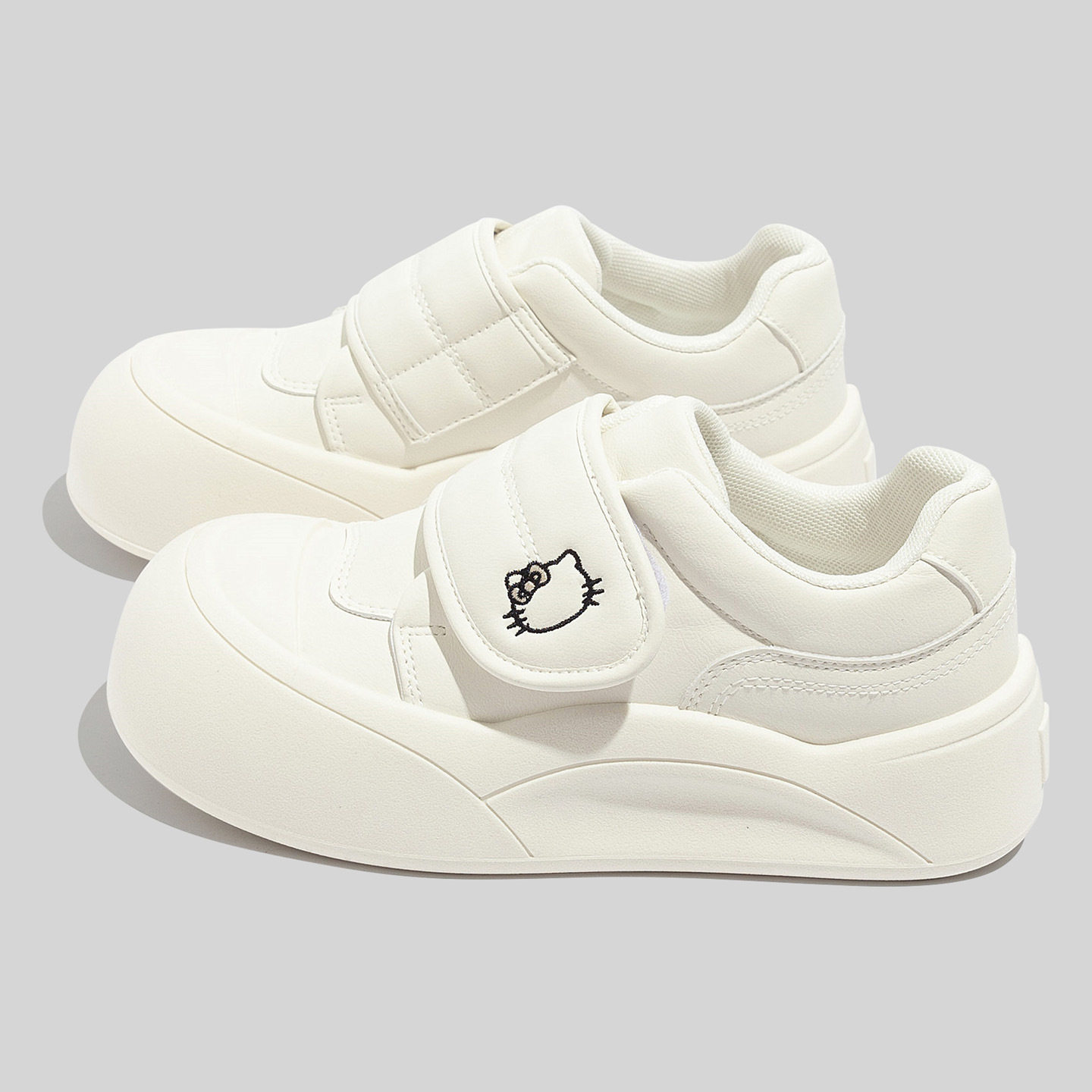 森屿女鞋简约时尚可爱低帮小白鞋女2026新款春季百搭魔术贴休闲厚,淘宝优惠券,粉丝福利购,淘宝优惠卷