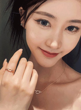 纯银镀18K玫瑰金麻花马蹄