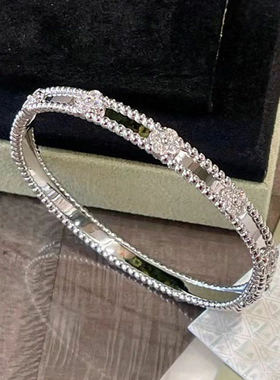 万花筒手镯925纯银女镀18k玫瑰