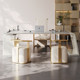 Office slate tea table and chair combination light luxury modern high-end boss president table high-end reception tea table