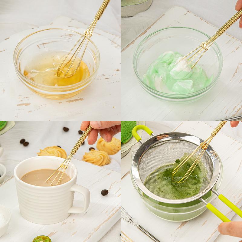 法焙客迷你打蛋器304不锈钢 打奶油和面器手动家用打发器搅拌器 - 图1