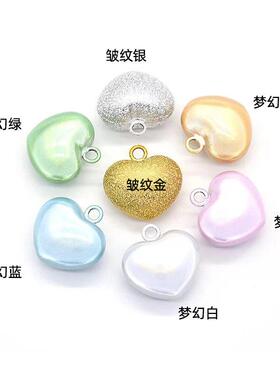 心形水音铃双层无缝水琴铃铛diy饰品配件手机绳挂饰日本磨砂铃铛