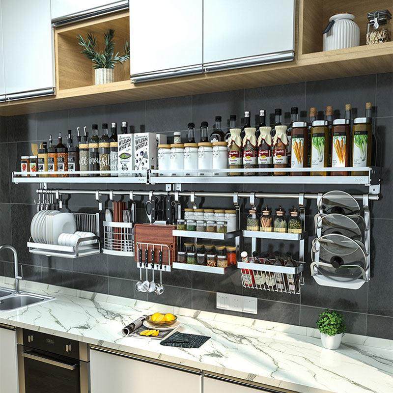 304不锈钢壁挂式厨房置物架调料架免打孔刀架筷子碗碟架沥水碗架,淘宝优惠券,粉丝福利购,淘宝优惠卷