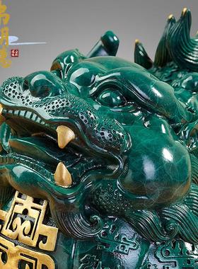 弗朗德招财铜貔貅摆件一对客厅聚财玄关办公室桌面装饰开 业礼品