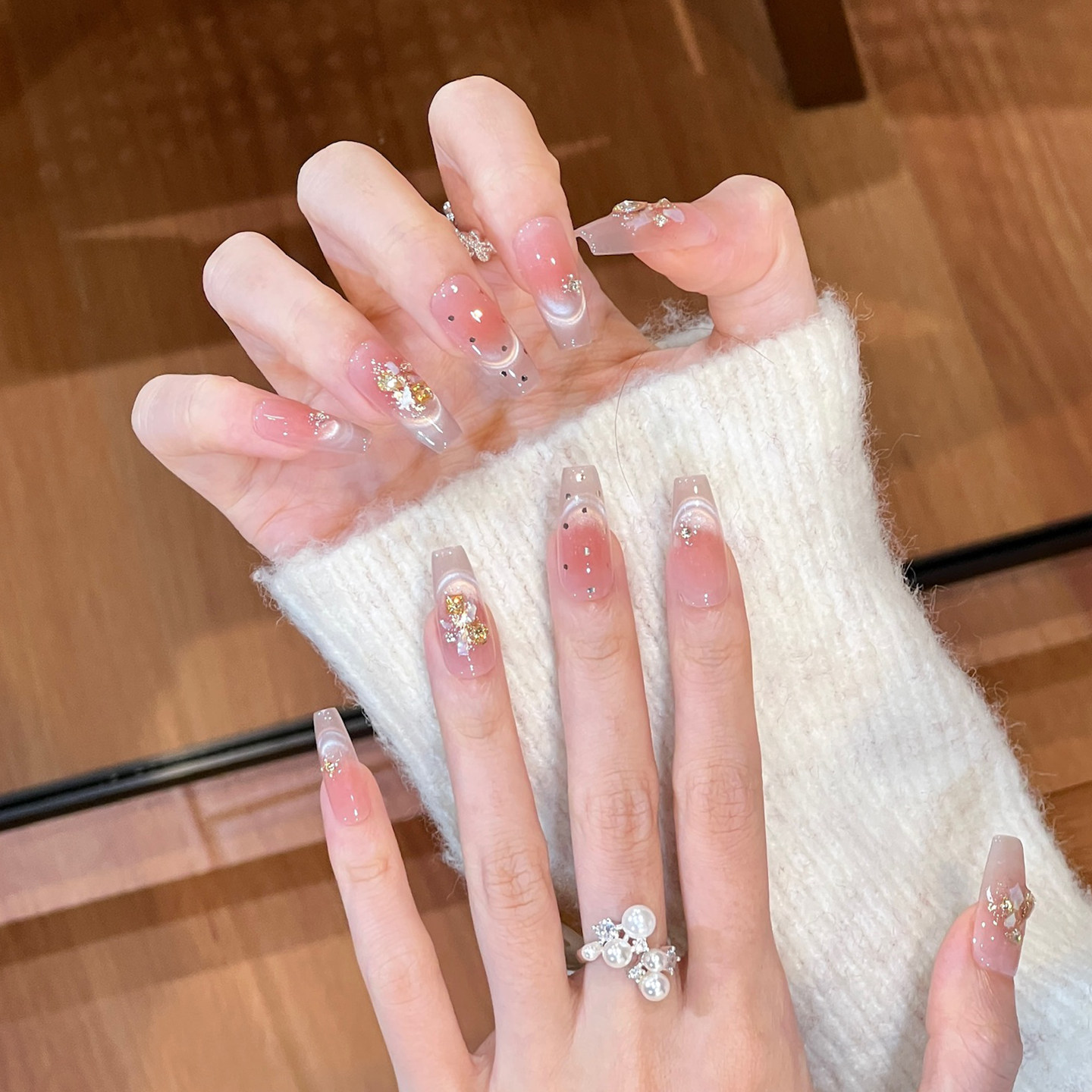 植兔手工穿戴甲2025新款高级法式水光感猫眼美甲显白裸色腮红贴片,淘宝优惠券,粉丝福利购,淘宝优惠卷