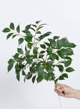 仿真多叉幸福叶把束插花摆件树枝假叶子园林绿化造景工程装饰树叶