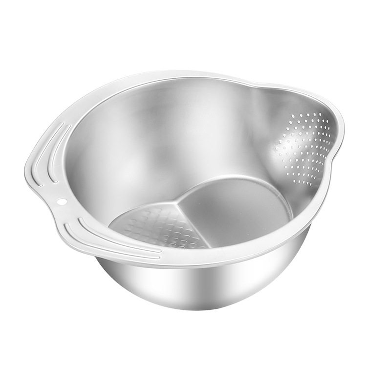 304不锈钢洗米盆沥水篮斜底洗菜篮家用果蔬洗米筛淘米漏盆多用盆,淘宝优惠券,粉丝福利购,淘宝优惠卷