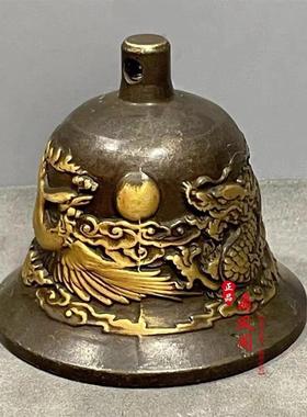 古玩杂件老铜器手工铜铃铛摇铃铛风铃老物件摆件挂件包浆老道