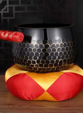 三旗堂台湾铜磬铜钵佛音碗修行钵法器黑色黄铜庆木鱼引磬冥想瑜伽